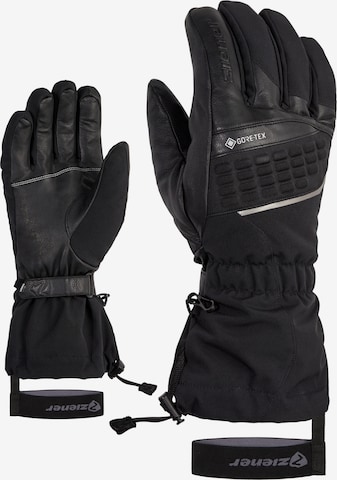 ZIENER Athletic Gloves 'GASTIL' in Black: front