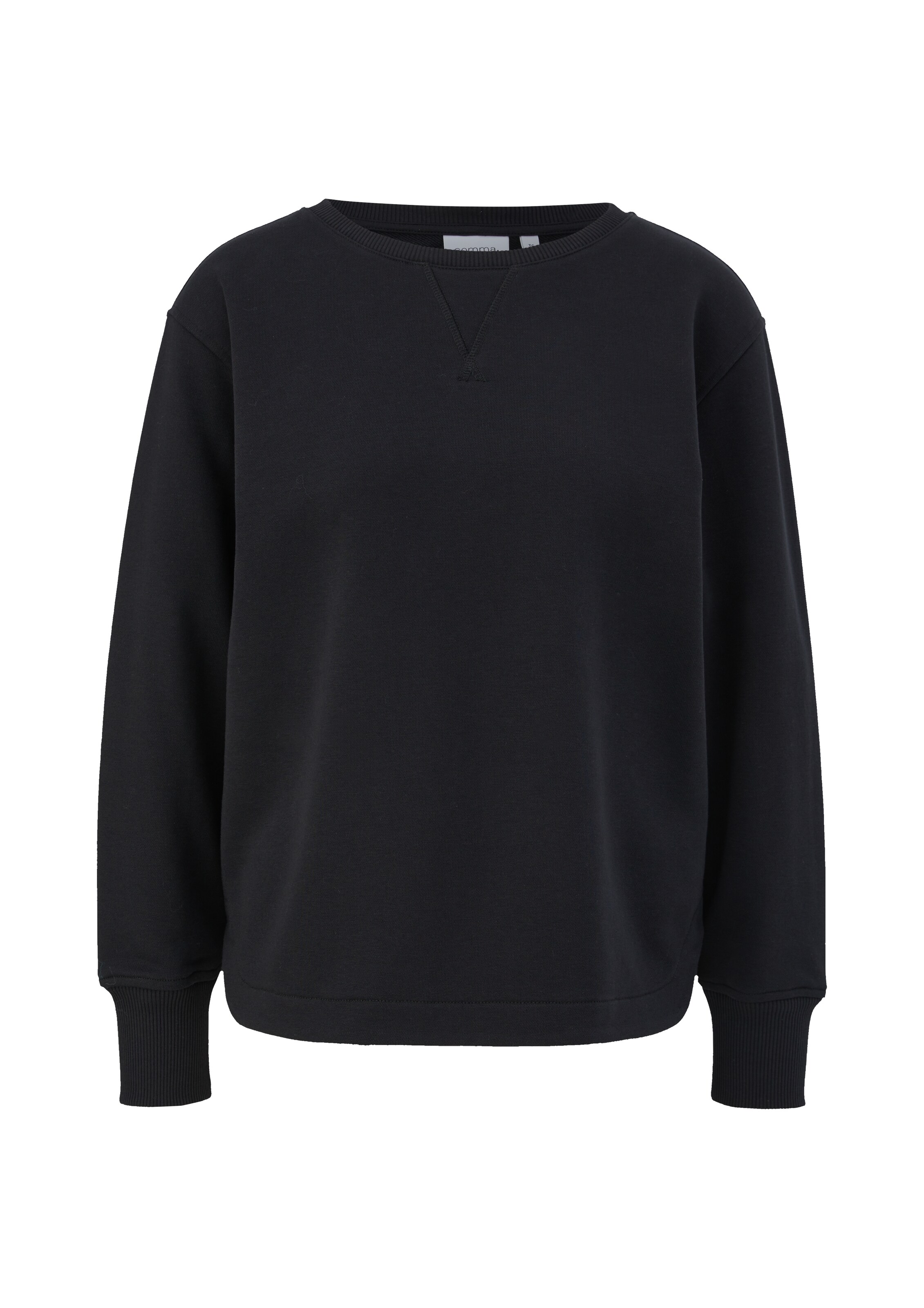 comma casual identity Sweatshirt in Black: front