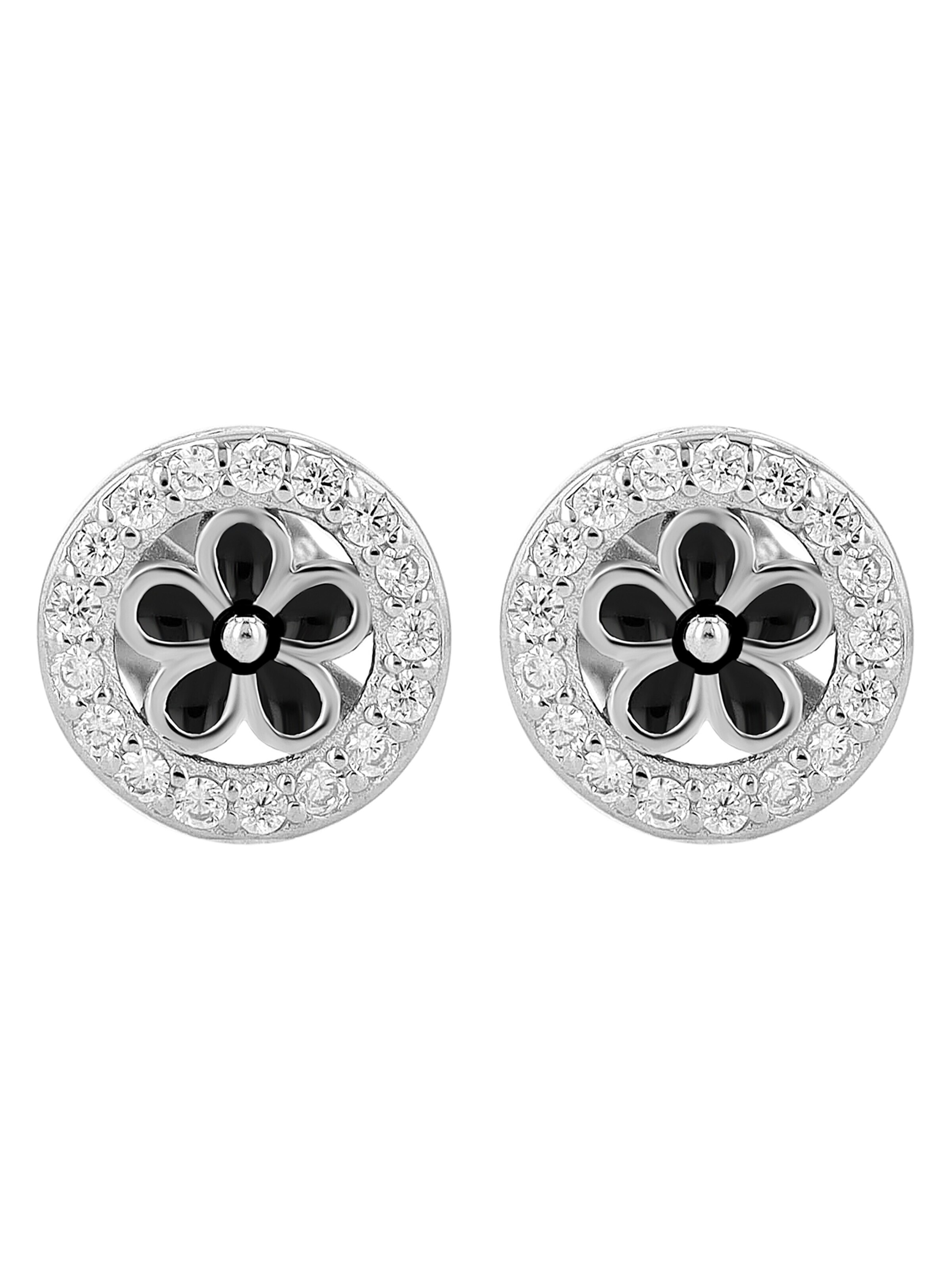 Akzent Earrings '"Lucretia" aus 925 Sterlingsilber, rhodiniert, langlebig' in Silver: front