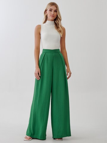 Tussah Wide leg Pants 'EMILY' in Green: front