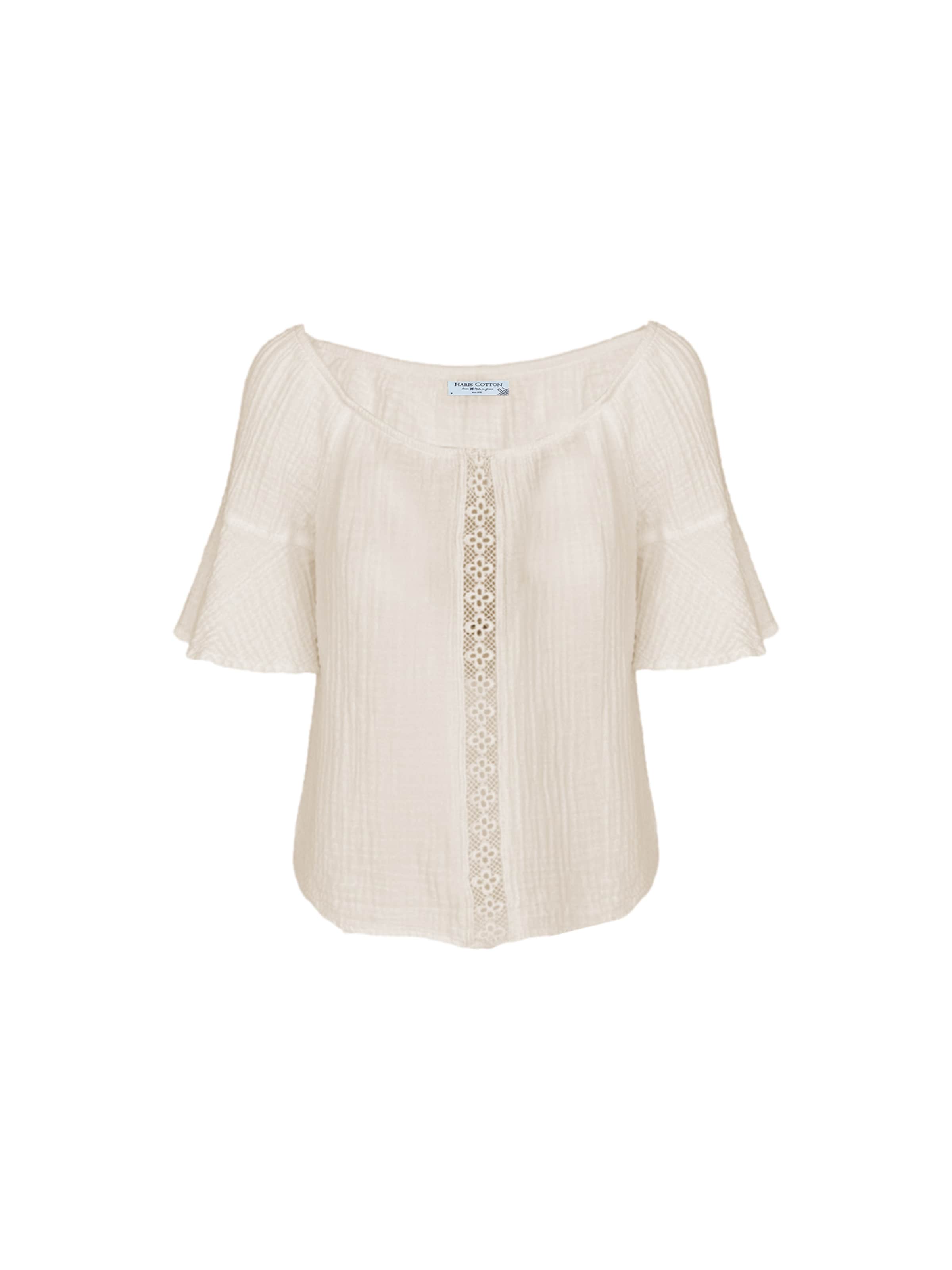 Haris Cotton Blouse 'Haris' in Beige: voorkant