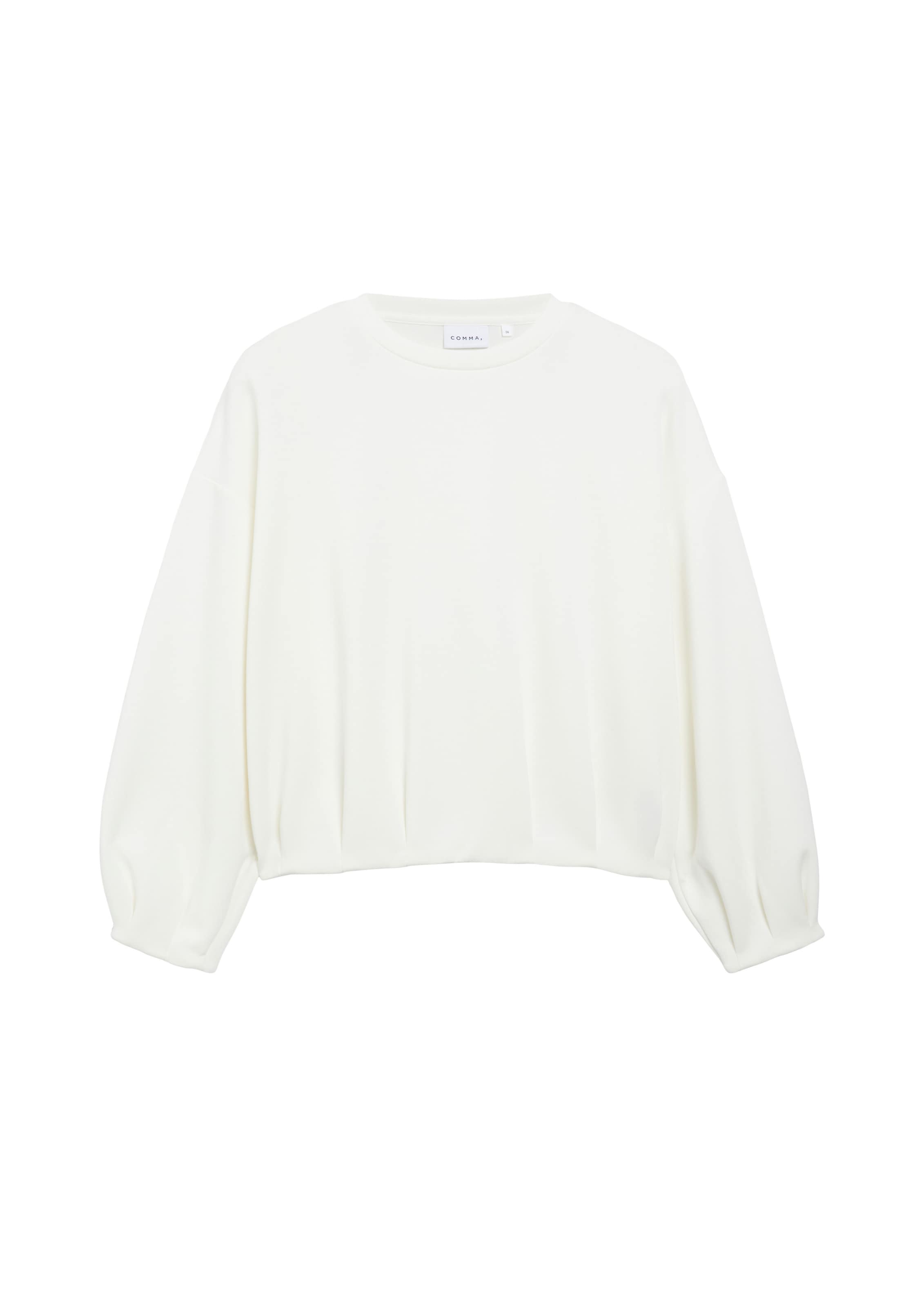 Sweat-shirt COMMA en blanc : devant