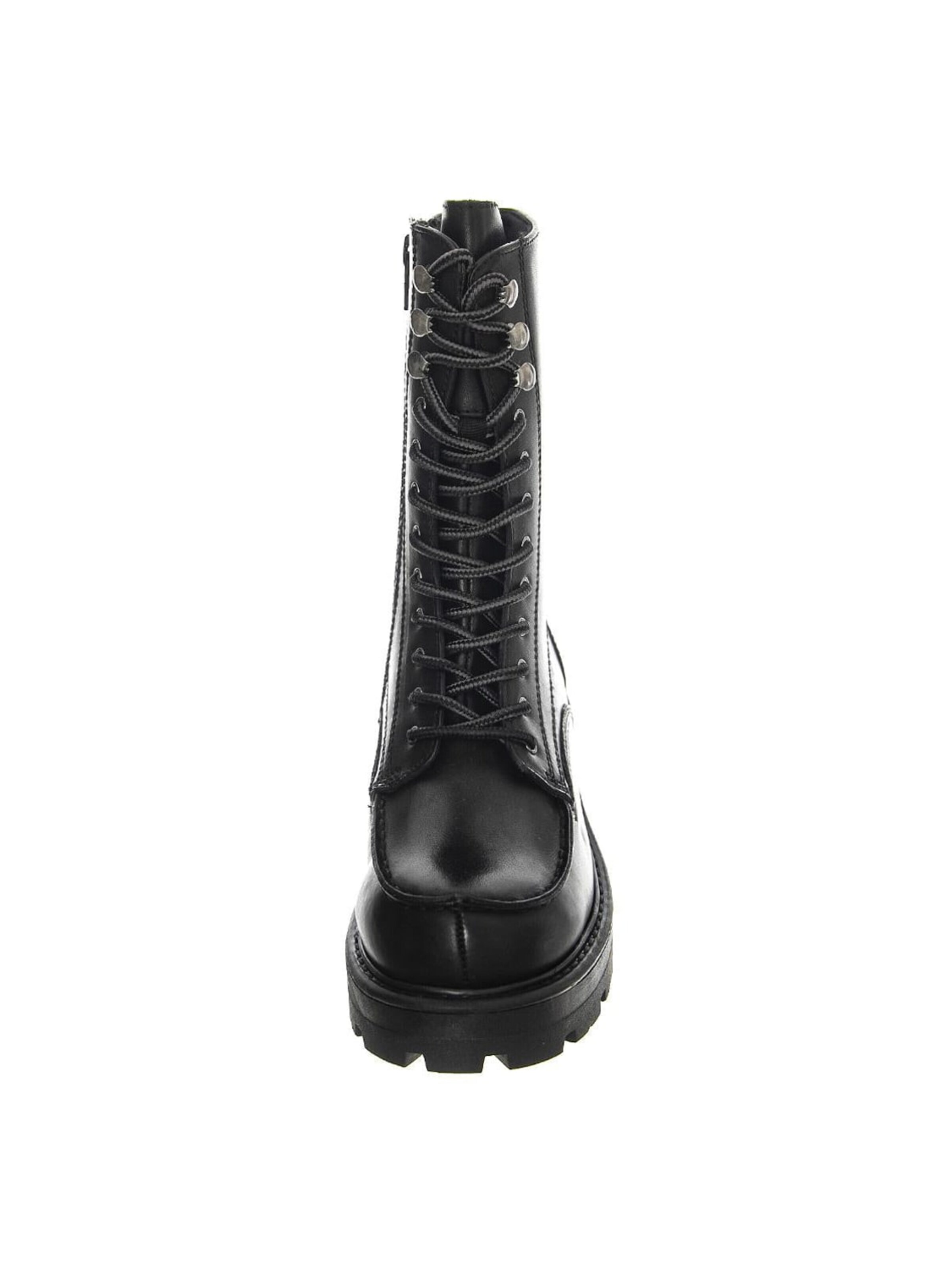 Vagabond Kozaki sznurowane 'Womens Cosmo 2.0 Cow Leather Black Boots Low Heel Chunky' w kolorze czarny