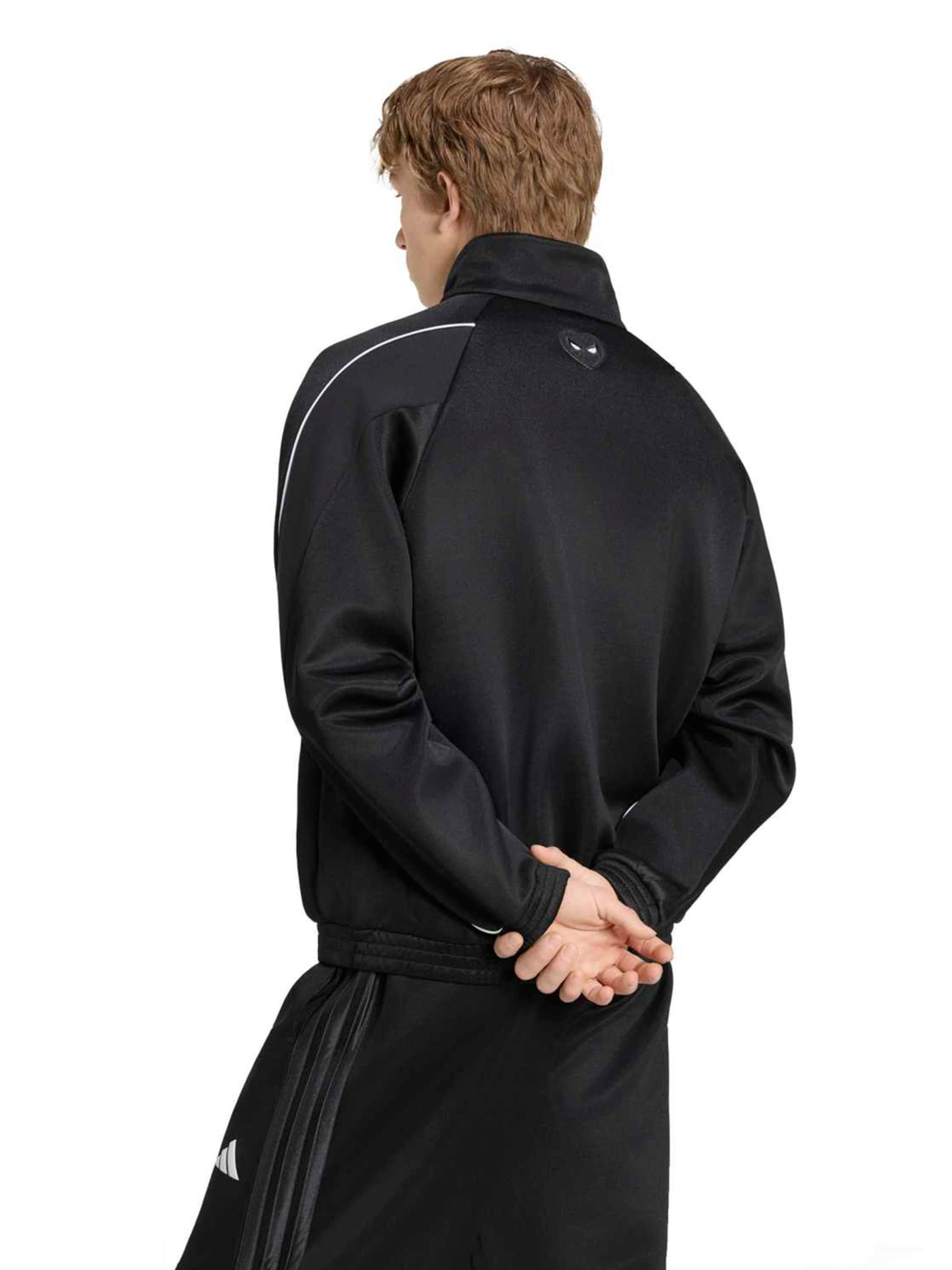 ADIDAS SPORTSWEAR Спортна жилетка с качулка в черно