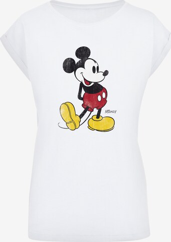 Maglietta 'Disney Mickey Mouse' di F4NT4STIC in bianco: frontale