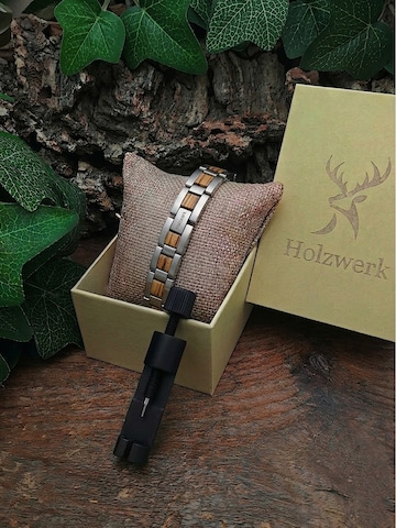 Braccialetto 'IDASEE' di Holzwerk in argento