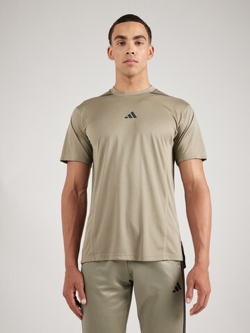 ADIDAS PERFORMANCE Functioneel shirt 'Adistrong' in Grijs: voorkant