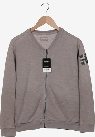 NAPAPIJRI Sweatshirt & Zip-Up Hoodie in L in Grey: front
