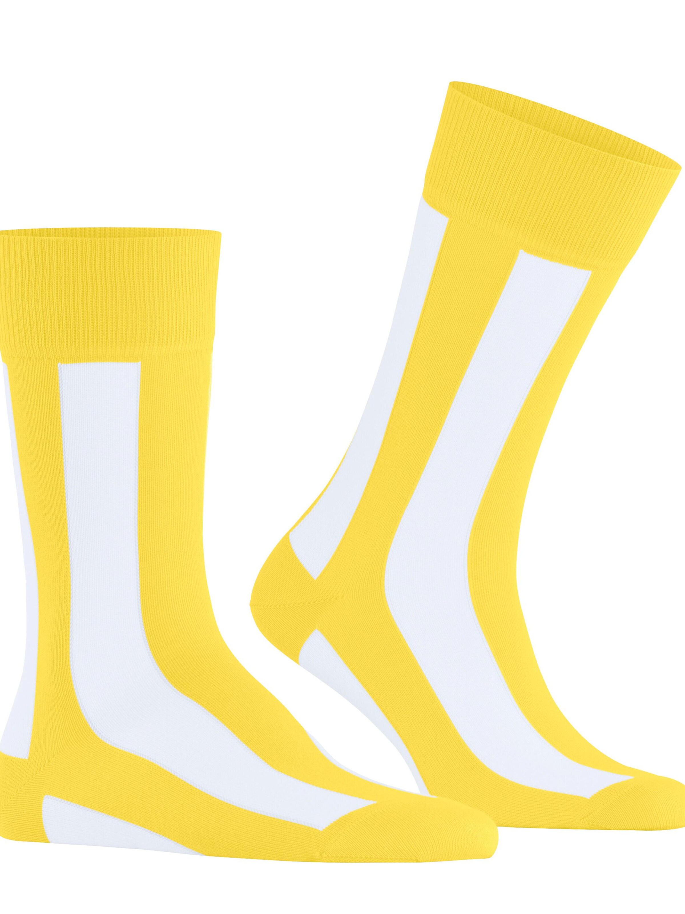 BURLINGTON Socks 'Retro Lines' in Yellow