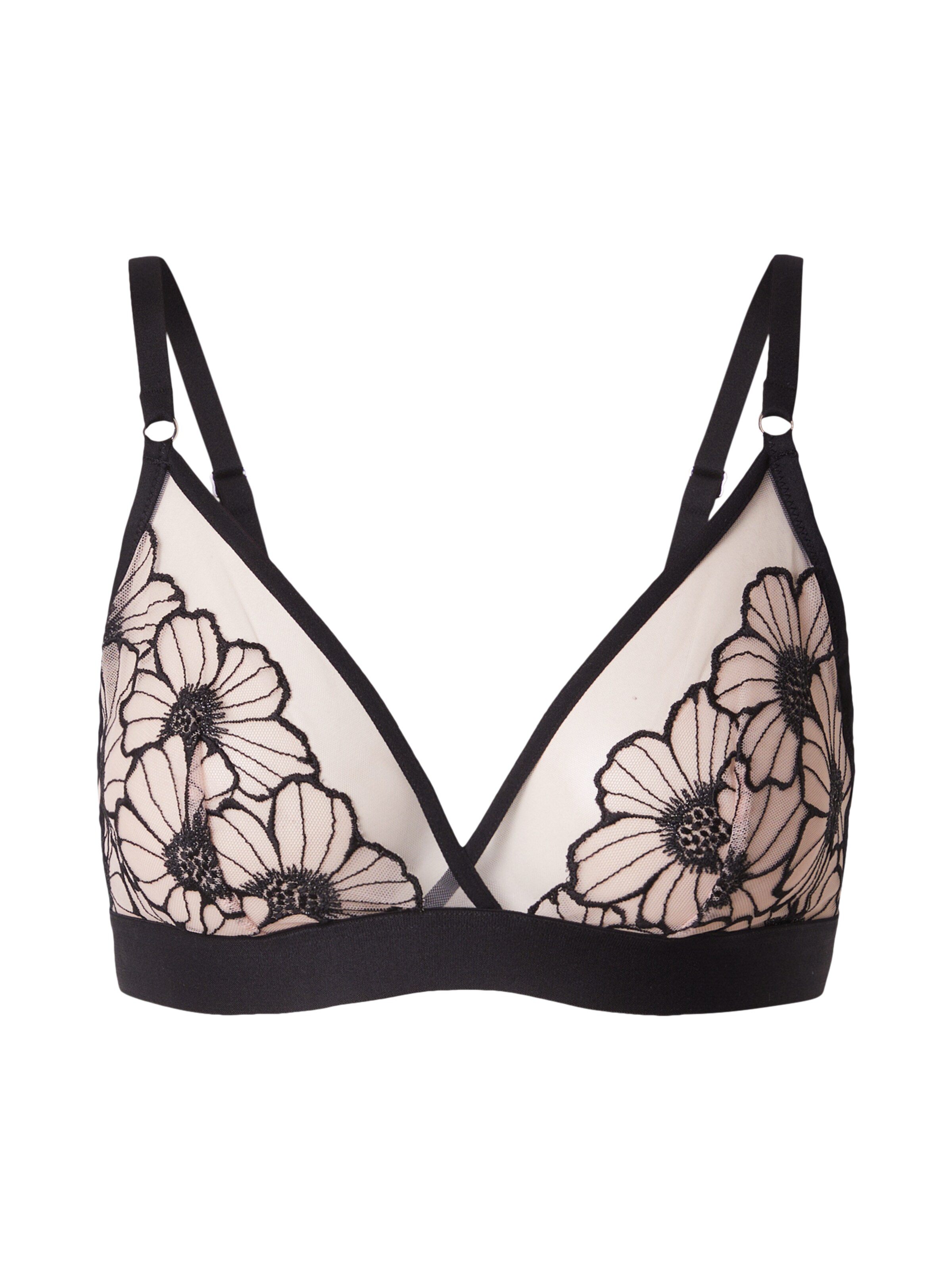 Chantelle Trojuholníky Podprsenka 'LUSH' - Čierna: predná strana