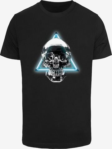 juoda Mister Tee Marškinėliai 'Neon Skull': priekis
