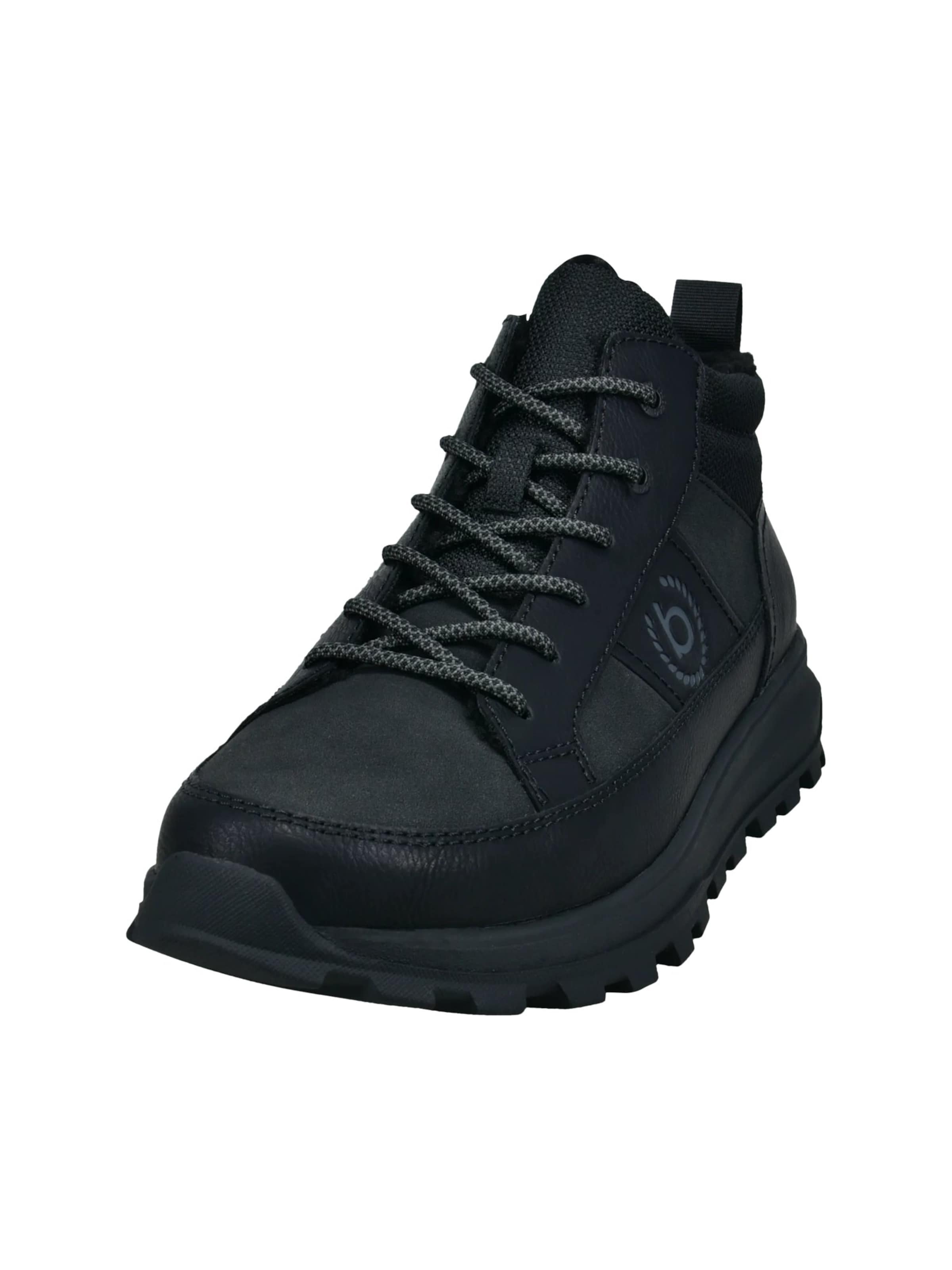 Bottines à lacets bugatti en noir : devant
