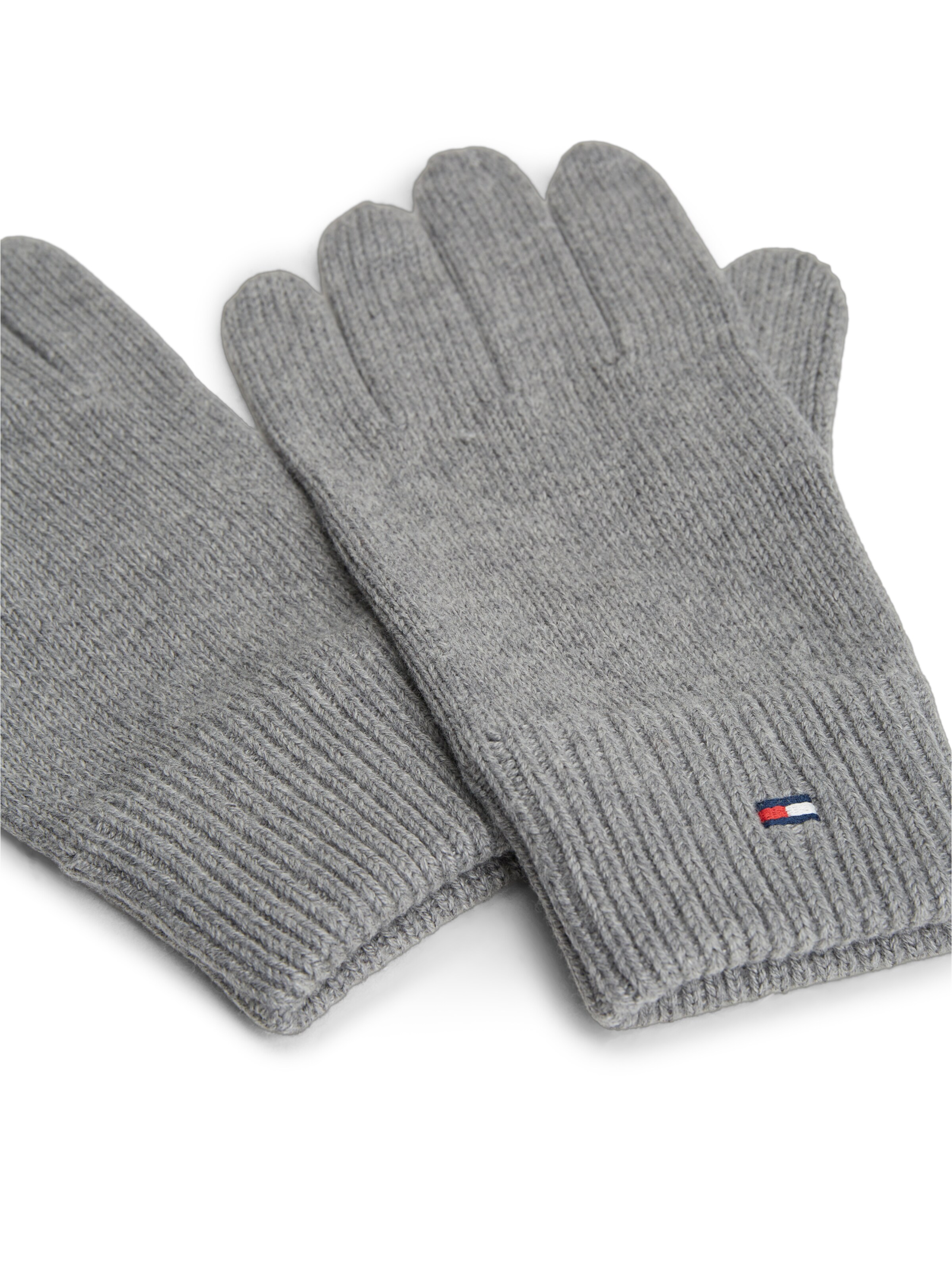 TOMMY HILFIGER Full finger gloves 'Essentials' in Grey