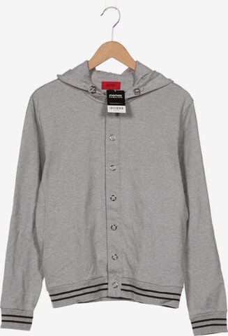 HUGO Sweatshirt & Zip-Up Hoodie in M in Grey: front