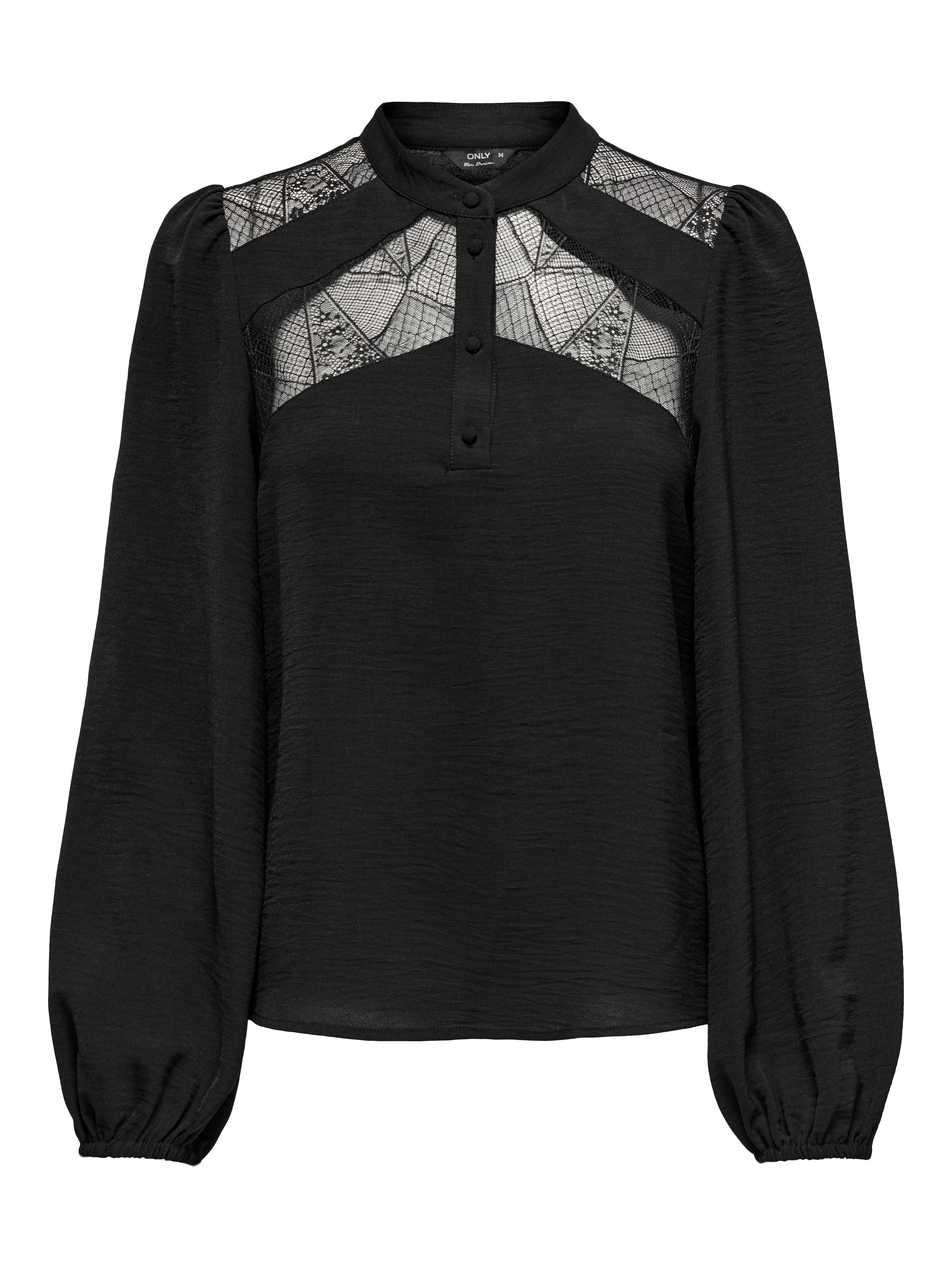 ONLY Pluus 'ONLMETTE', värv must: eest vaates