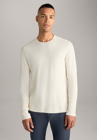 JOOP! Jeans Sweater 'Hajon' in White: front
