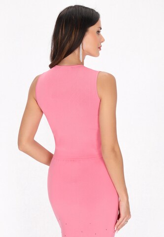 faina Knitted Top in Pink