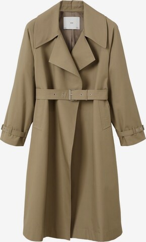 MANGO Between-Seasons Coat in Beige: front