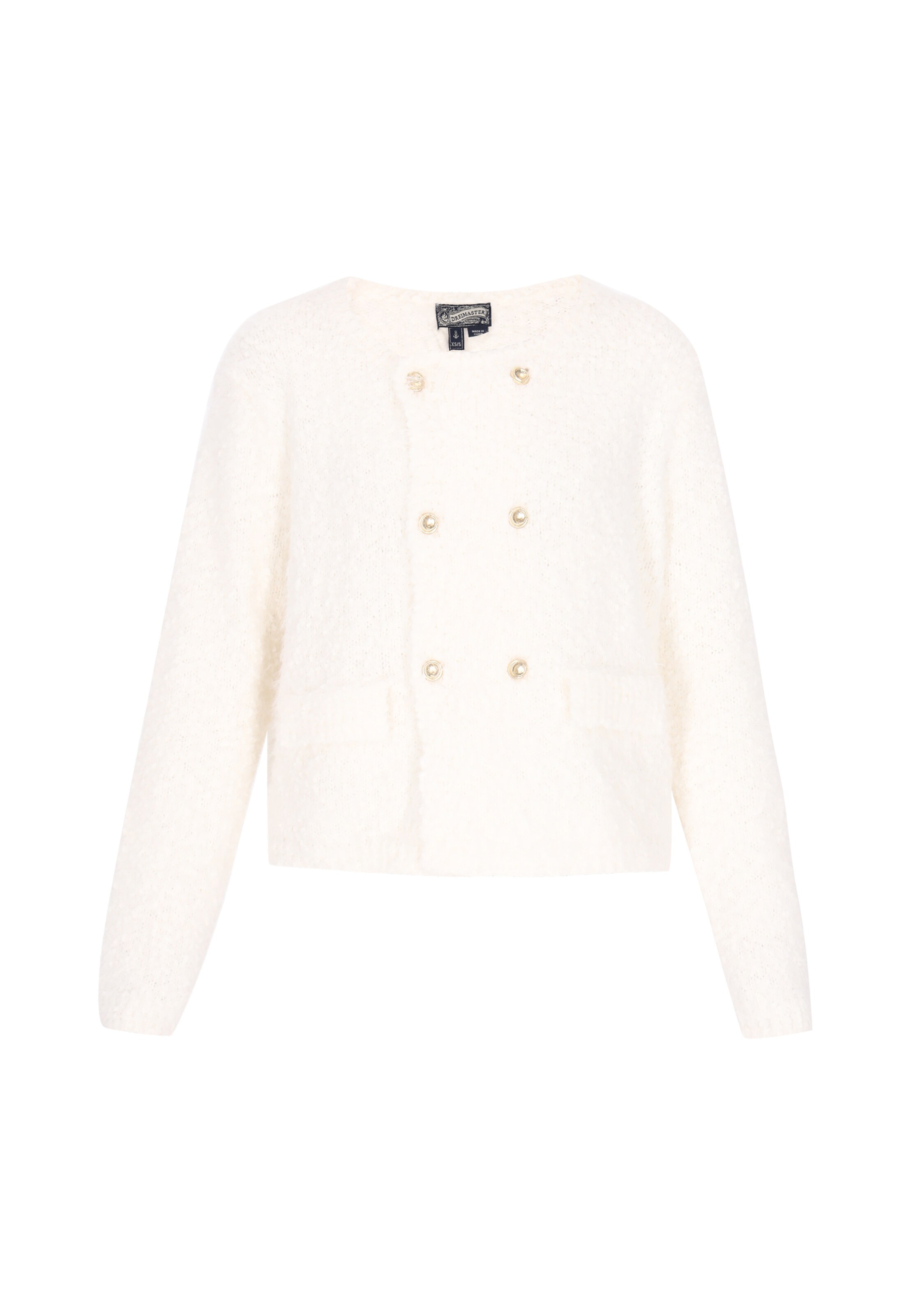DreiMaster Vintage Kardigan w kolorze biały: przód