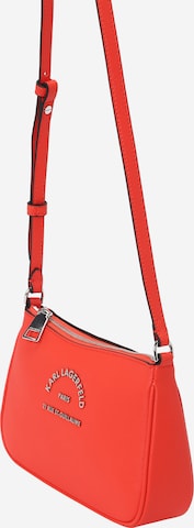 Karl Lagerfeld - Bolso de hombro en rojo: frente