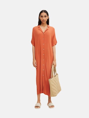 TOM TAILOR Shirt Dress in Orange