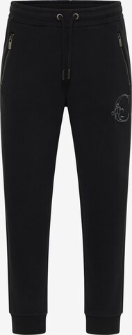 Carlo Colucci Regular Pants 'De Bettin' in Black: front