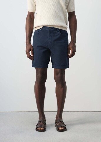 MANGO MAN Slimfit Shorts 'Nepto' in Blau: Vorderseite