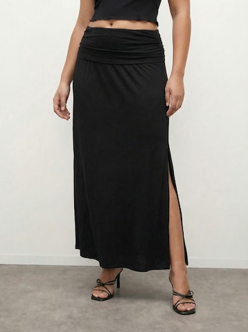 CITA MAASS Nederdel 'Crinkle Skirt' i sort: forside