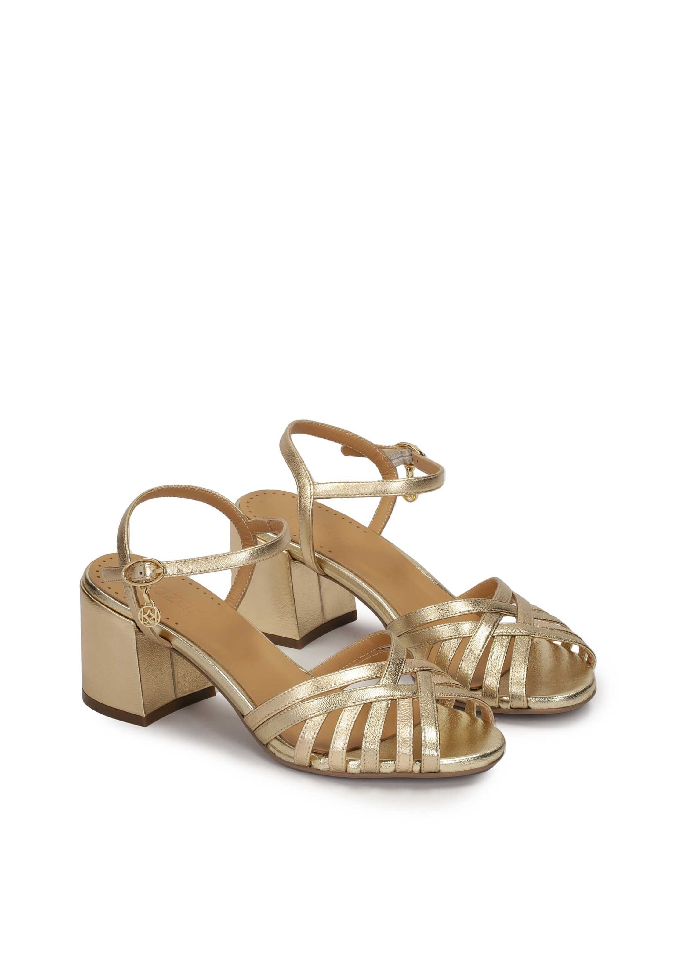 Kazar Sandały z rzemykami w kolorze złoty