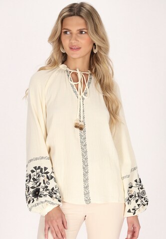 usha FESTIVAL Bluse 'Festival' in Beige: Vorderseite