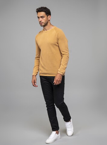 Key Largo Regular Fit Pullover 'Thomas' in Gelb