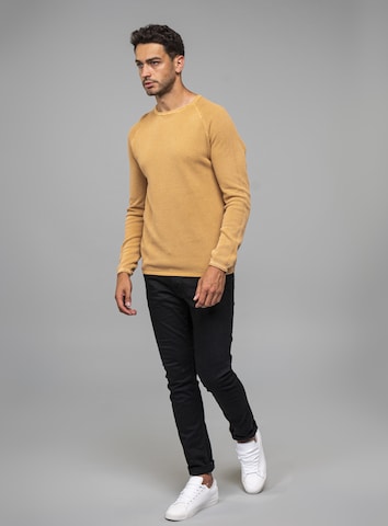 Key Largo Regular fit Sweater 'Thomas' in Yellow