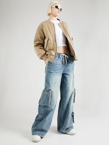 True Religion Zvonové kalhoty Džíny s kapsami – modrá