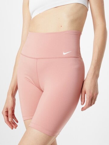 NIKE Skinny Sportbroek 'ONE' in Rood