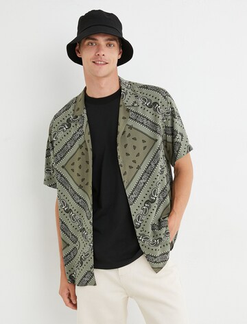 Koton Regular fit Button Up Shirt in Grey: front