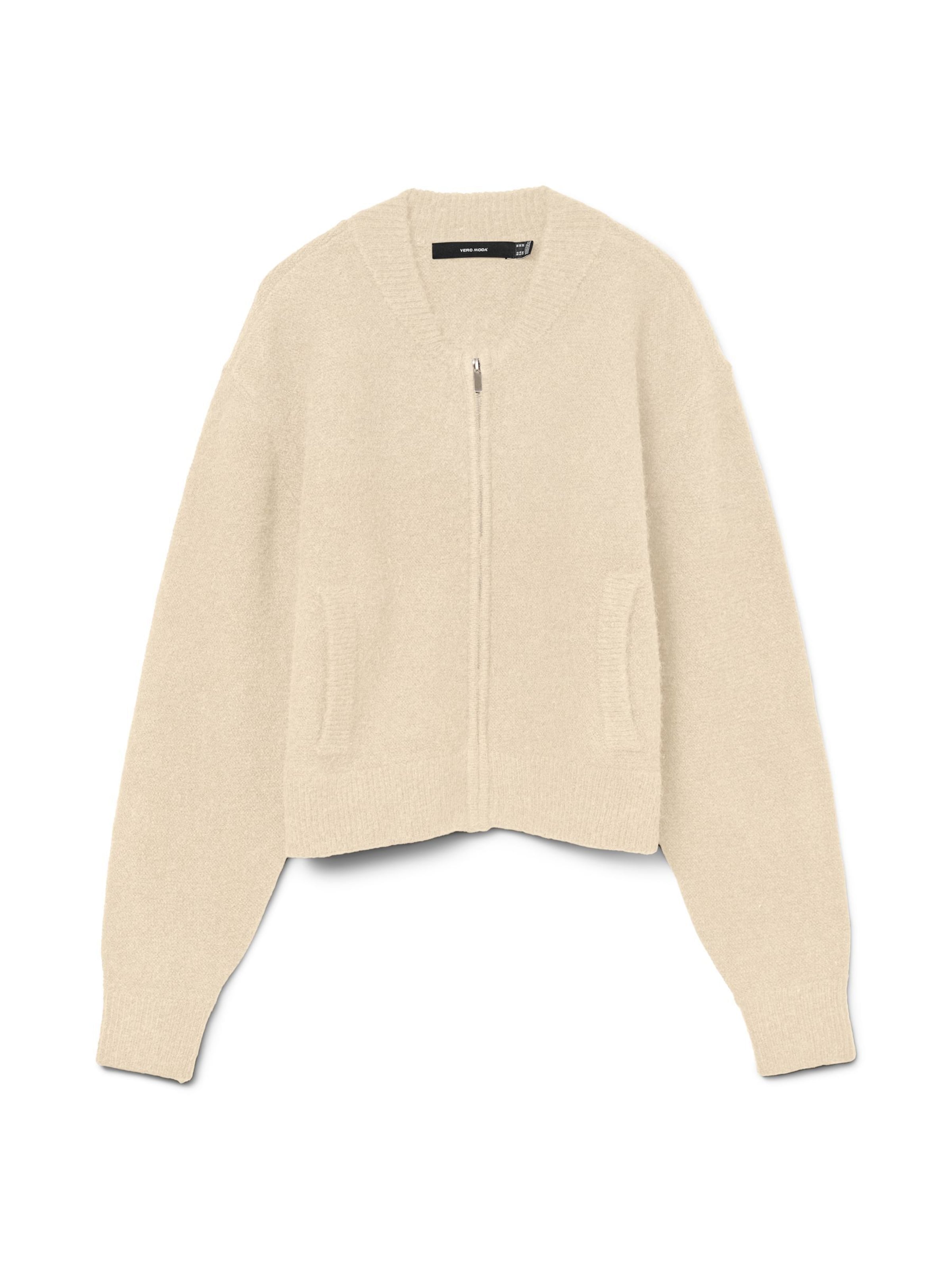 VERO MODA Gebreid vest 'VMHanna' in Beige: voorkant