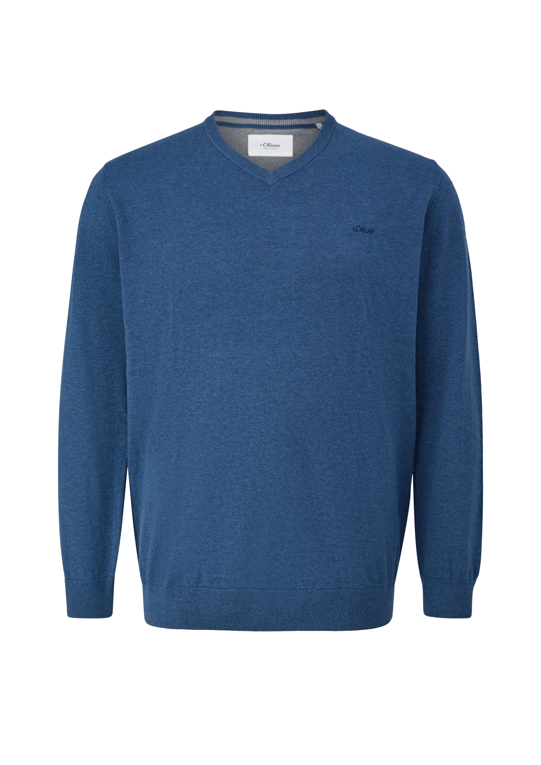 s.Oliver Men Big Sizes Trui in Blauw: voorkant