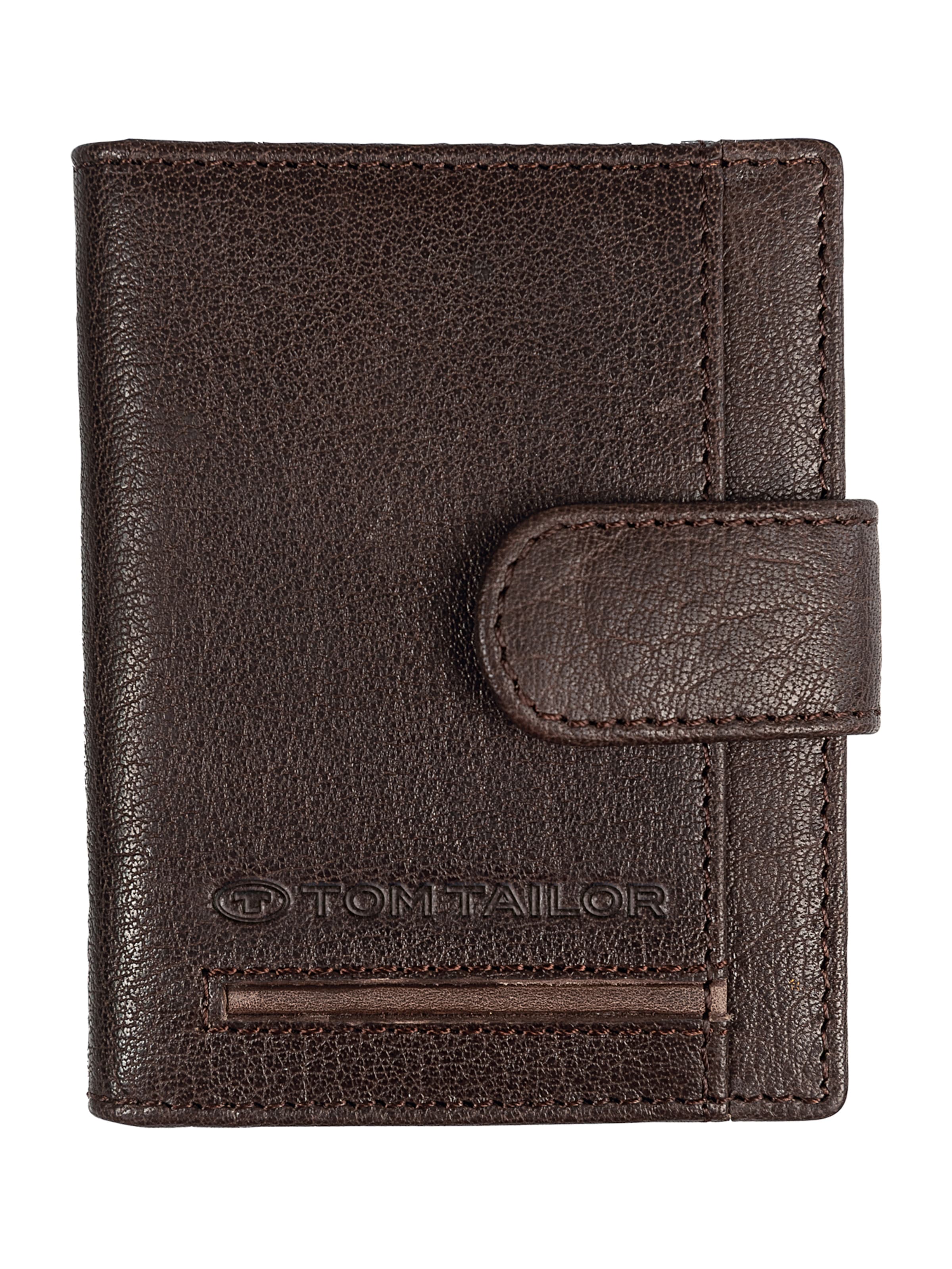 TOM TAILOR Wallet 'DEVON' in Brown: front