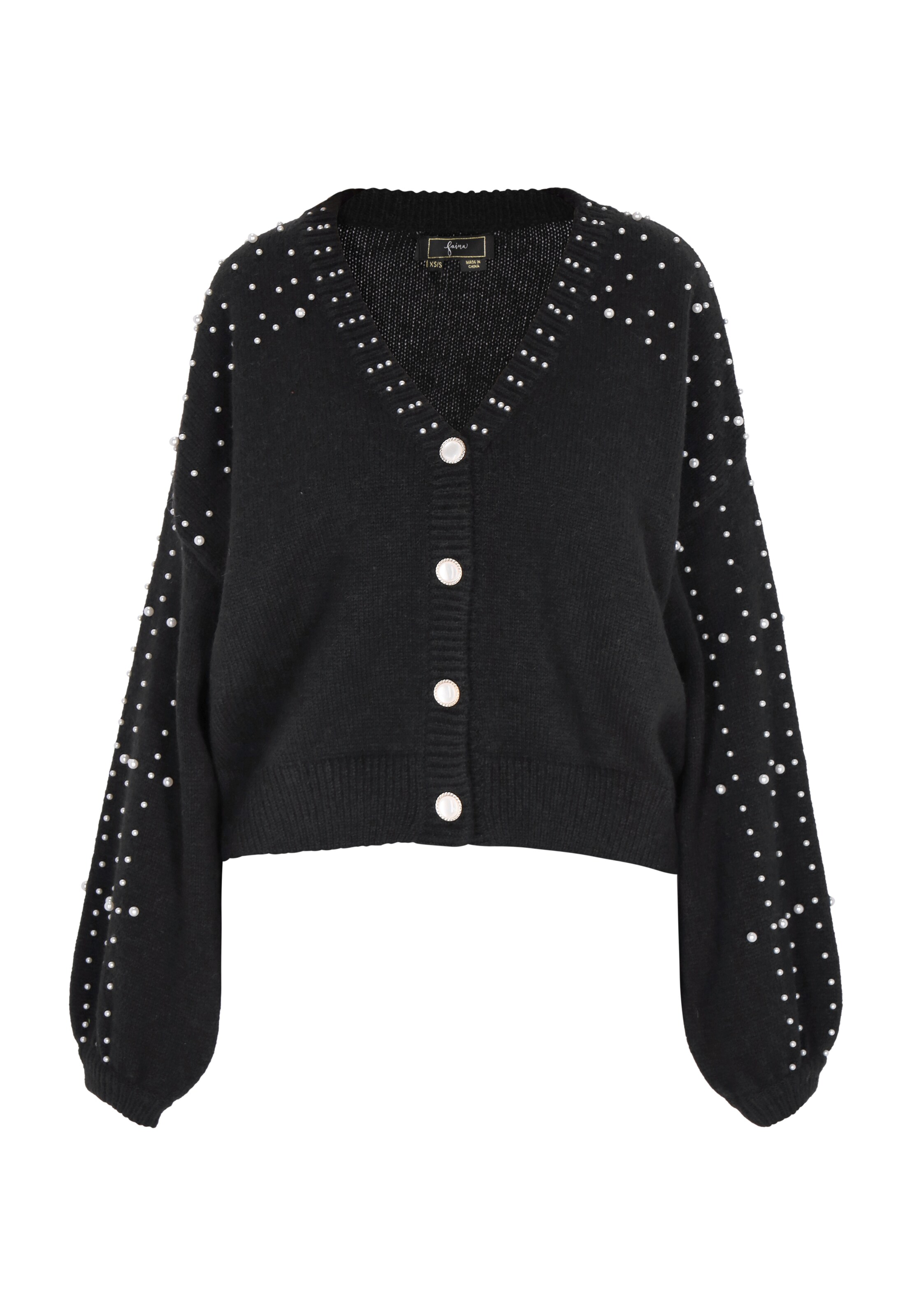 Cardigan faina en noir : devant