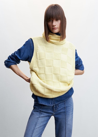 MANGO Sweater 'Abanico' in Yellow: front