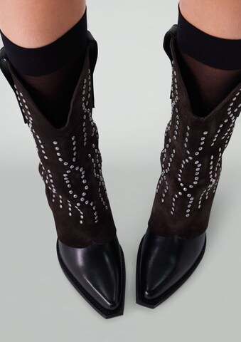 Bottes de cowboy SACHA en noir