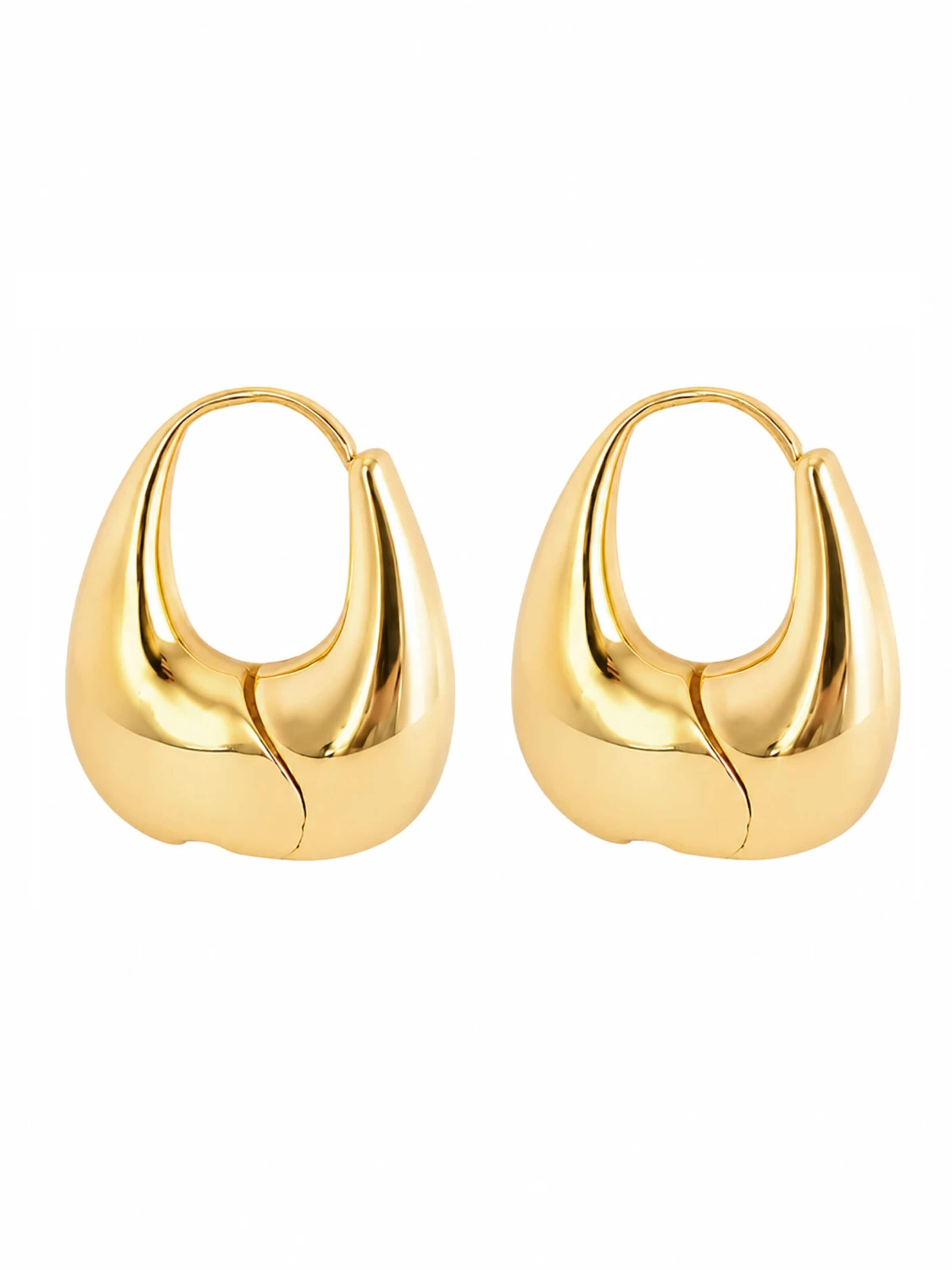 RteRme - Pendientes 'Lillian' en oro: frente