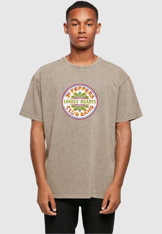 T-Shirt 'Beatles - St Peppers Lonely Hearts' Merchcode en marron : devant