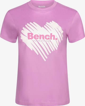 BENCH T-Shirt in Lila: Vorderseite