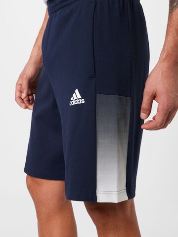 ADIDAS SPORTSWEAR Regular Спортен панталон 'Essentials Summer Lightweight French Terry -Dye' в синьо