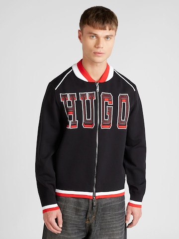 HUGO Red Sweatjacke 'Sanby' in Schwarz: predná strana