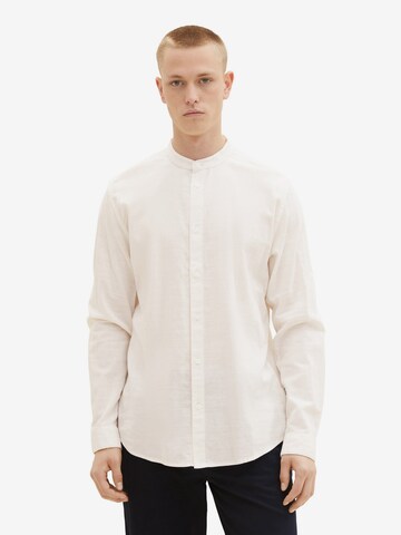 TOM TAILOR DENIM Regular fit Button Up Shirt in White