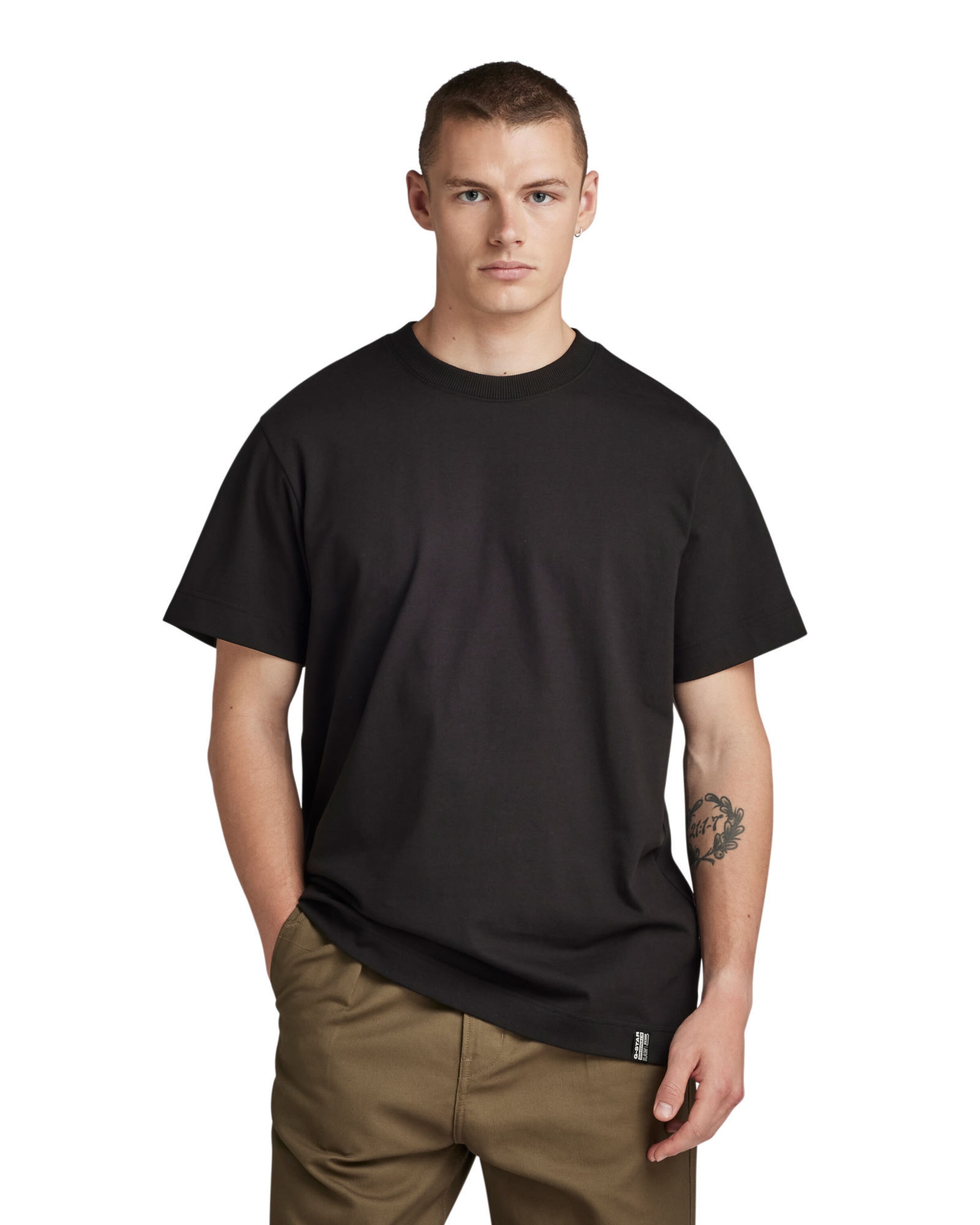 G-STAR Shirt 'Essential' in Black: front