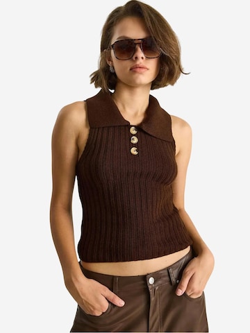 Bianco Lucci Sweater in Brown: front