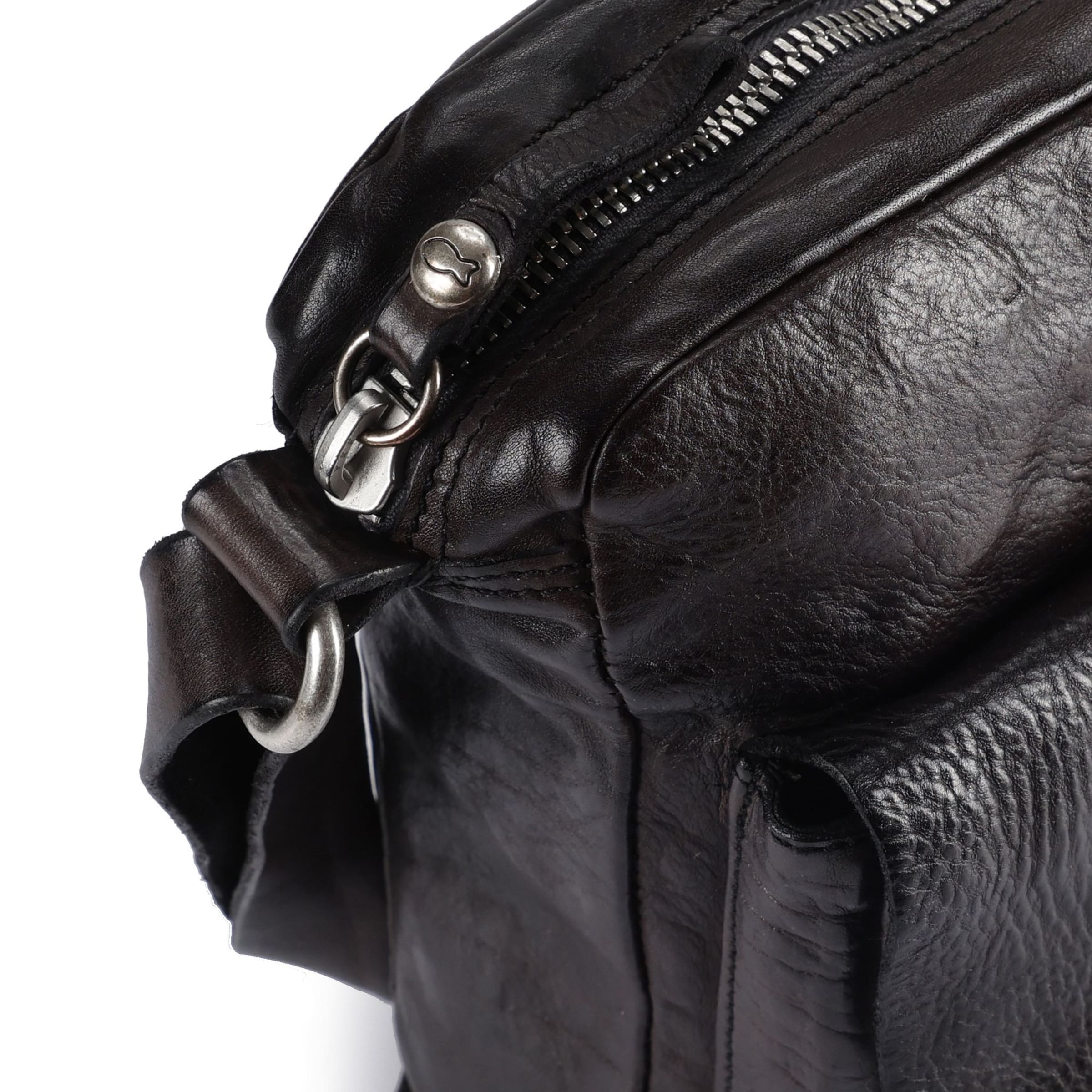 Campomaggi Schoudertas 'Limone' in Zwart